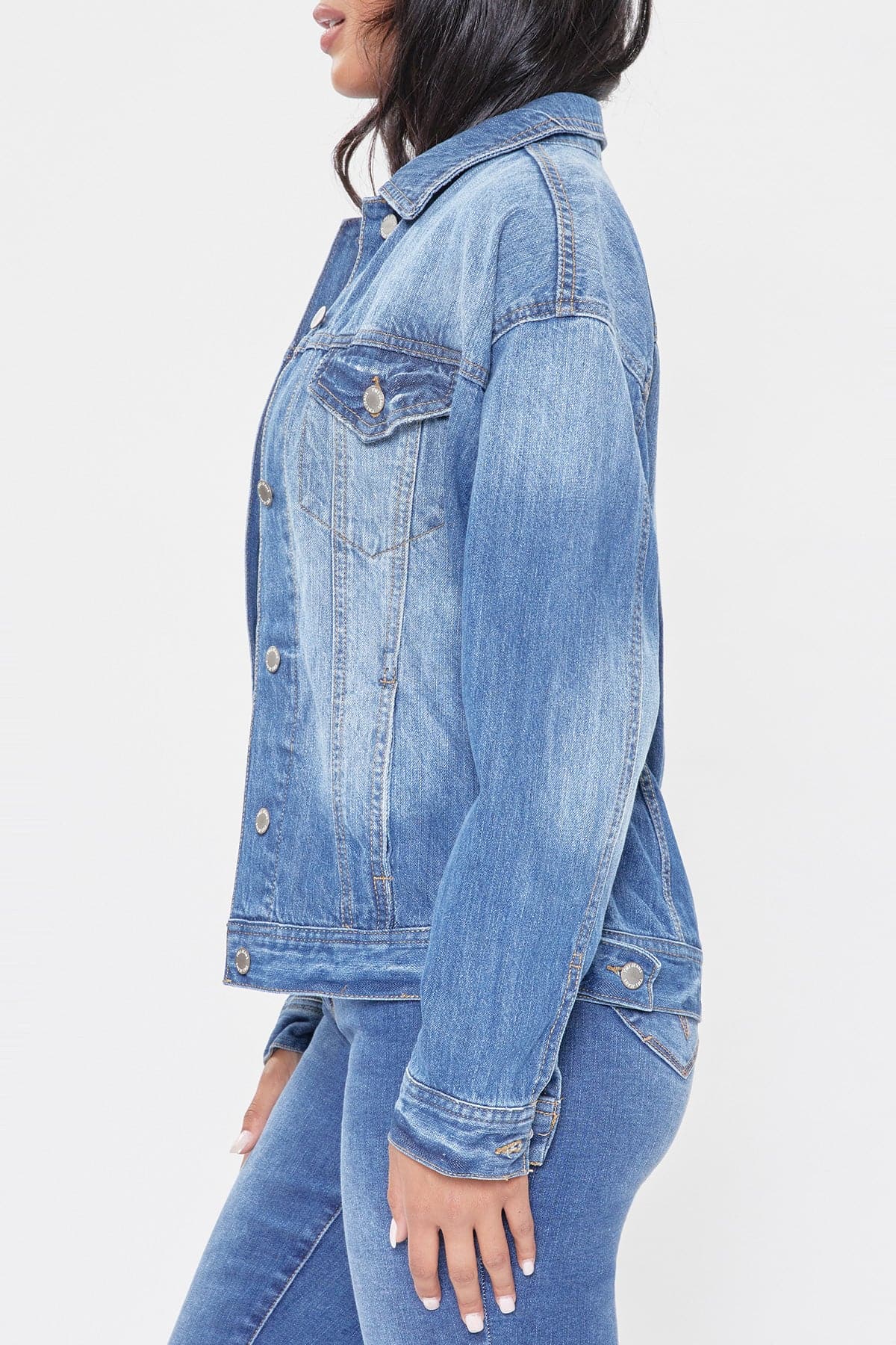 Junior Oversized Boyfriend Denim Jacket J105076