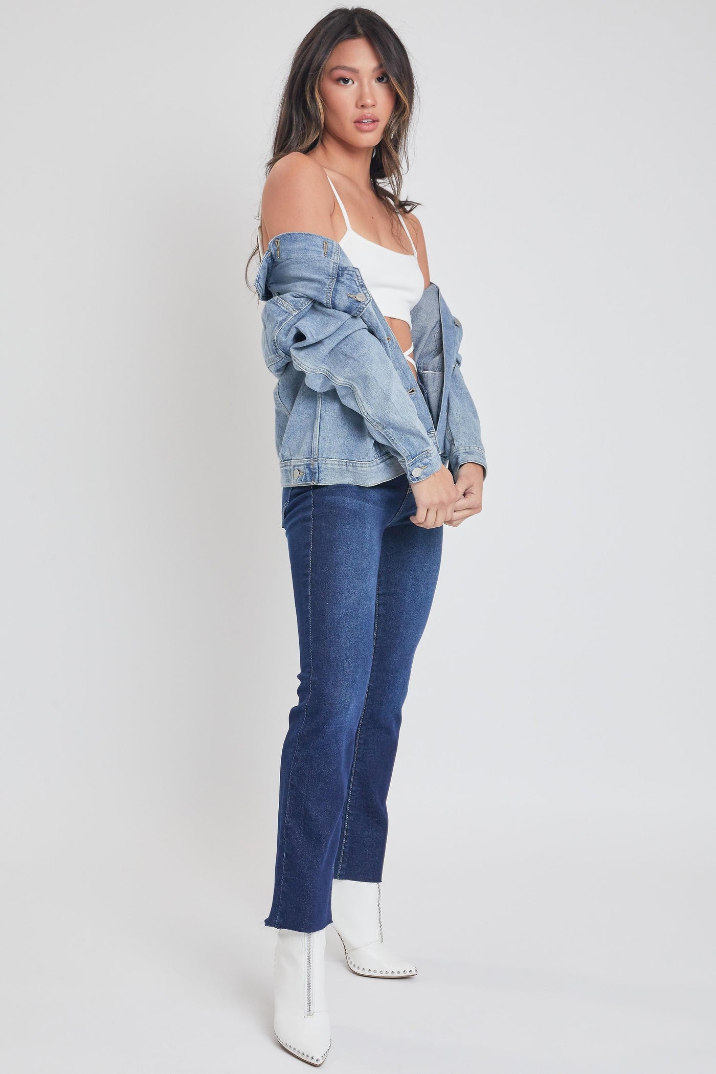 Junior Oversized Boyfriend Denim Jacket J105076