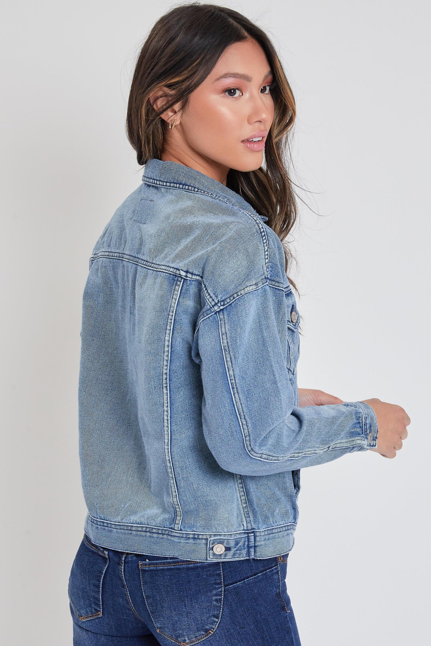 Junior Oversized Boyfriend Denim Jacket J105076