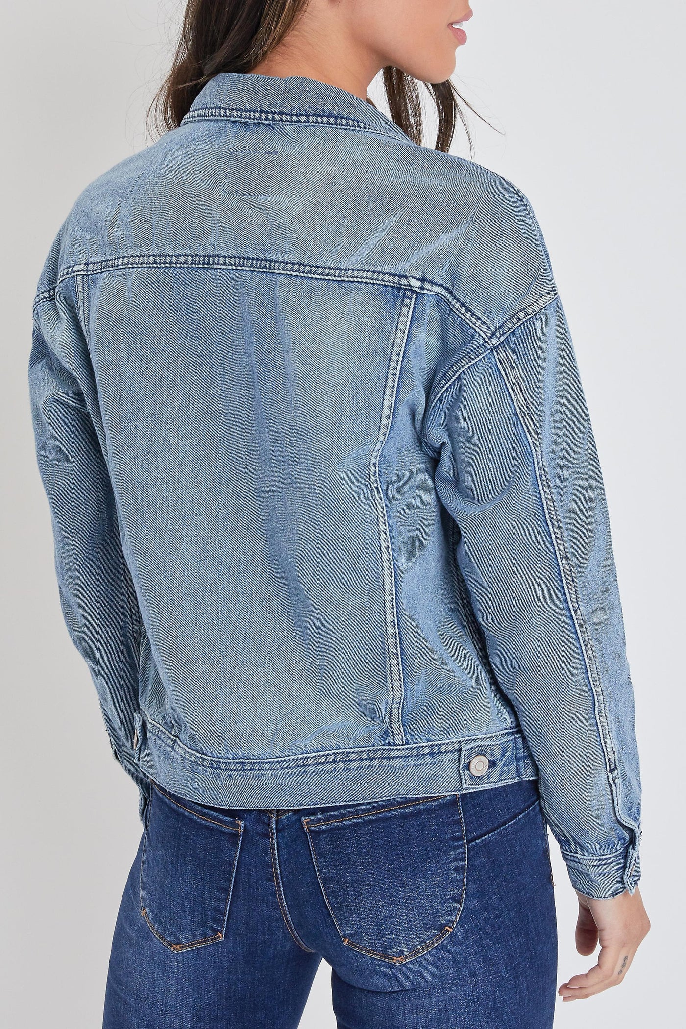 Junior Oversized Boyfriend Denim Jacket J105076