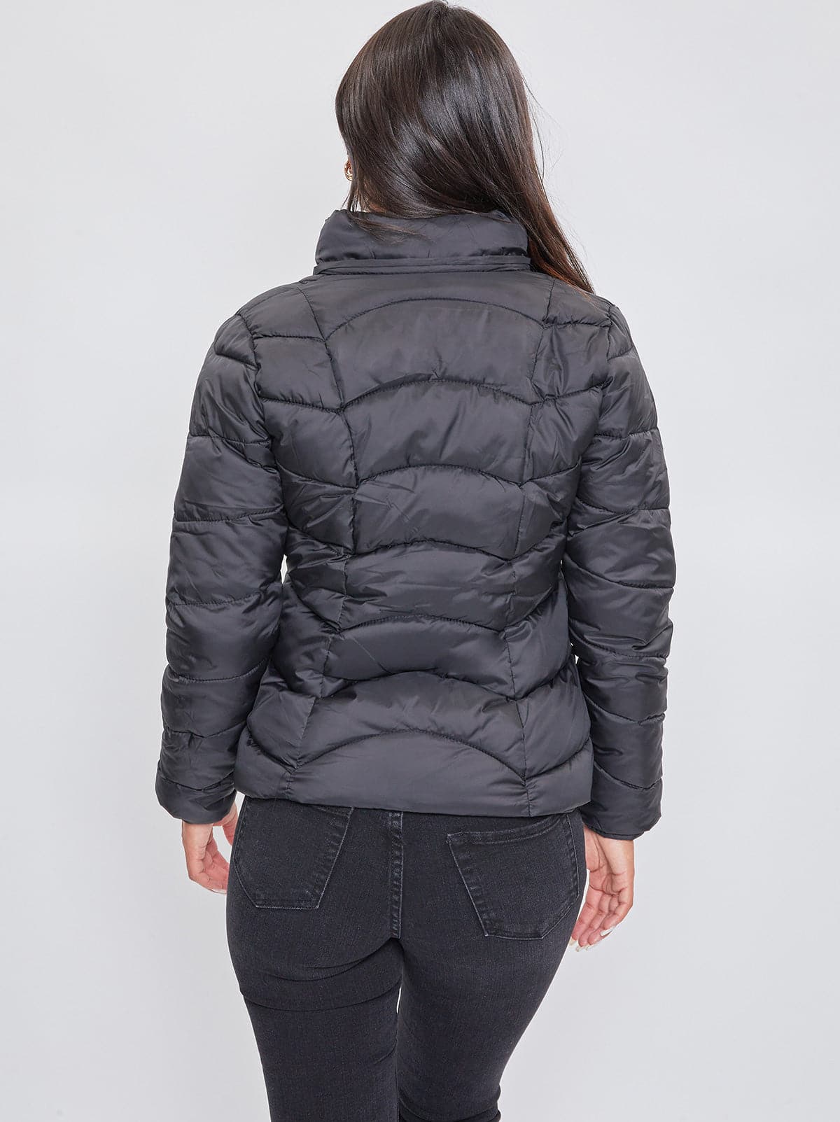 Women's Winter Puffer Jacket With Faux Fur Hoodie