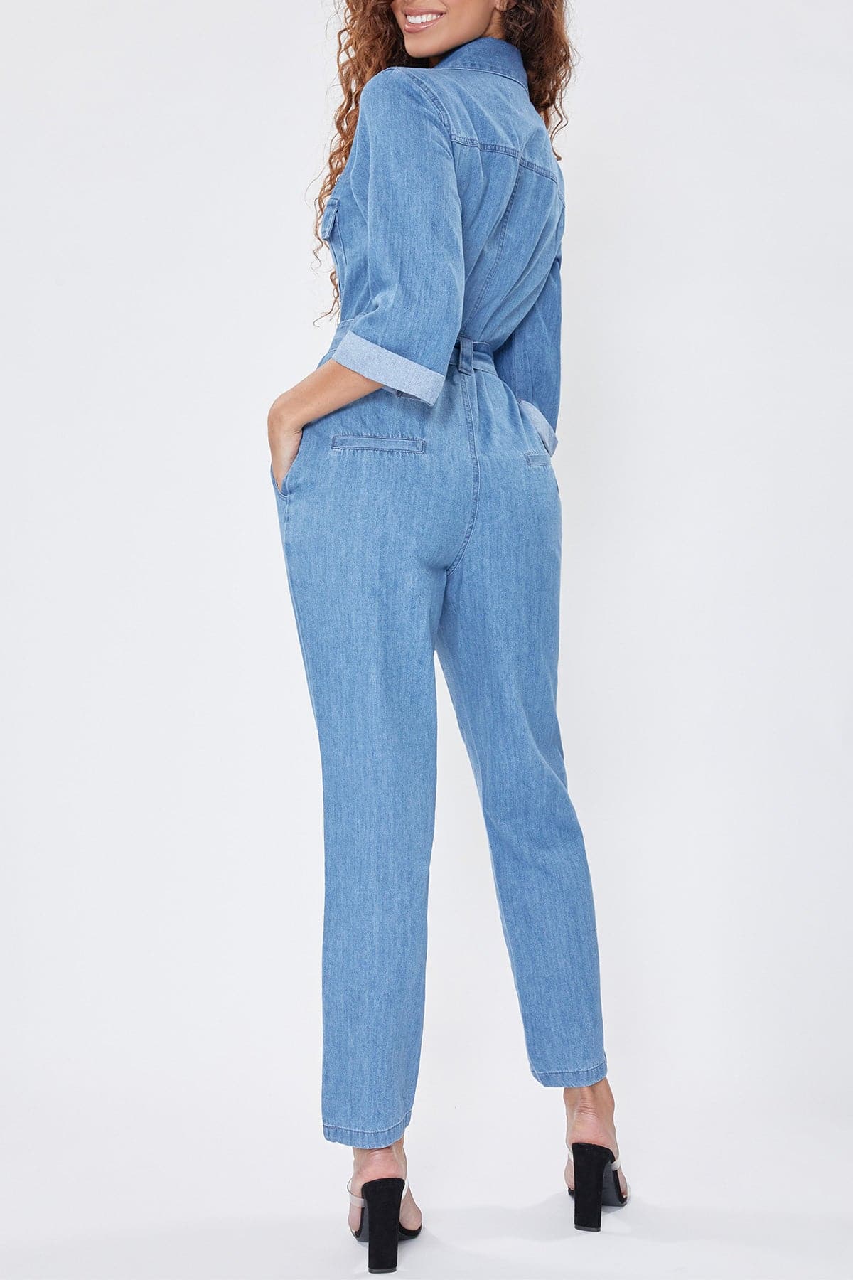 Junior Secrets Button Up Jumpsuit Js9903