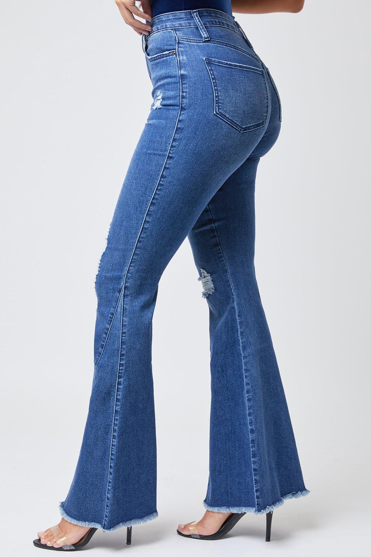 Junior High Rise Extreme Flare Jean Made With Recycled Fiber P55451N