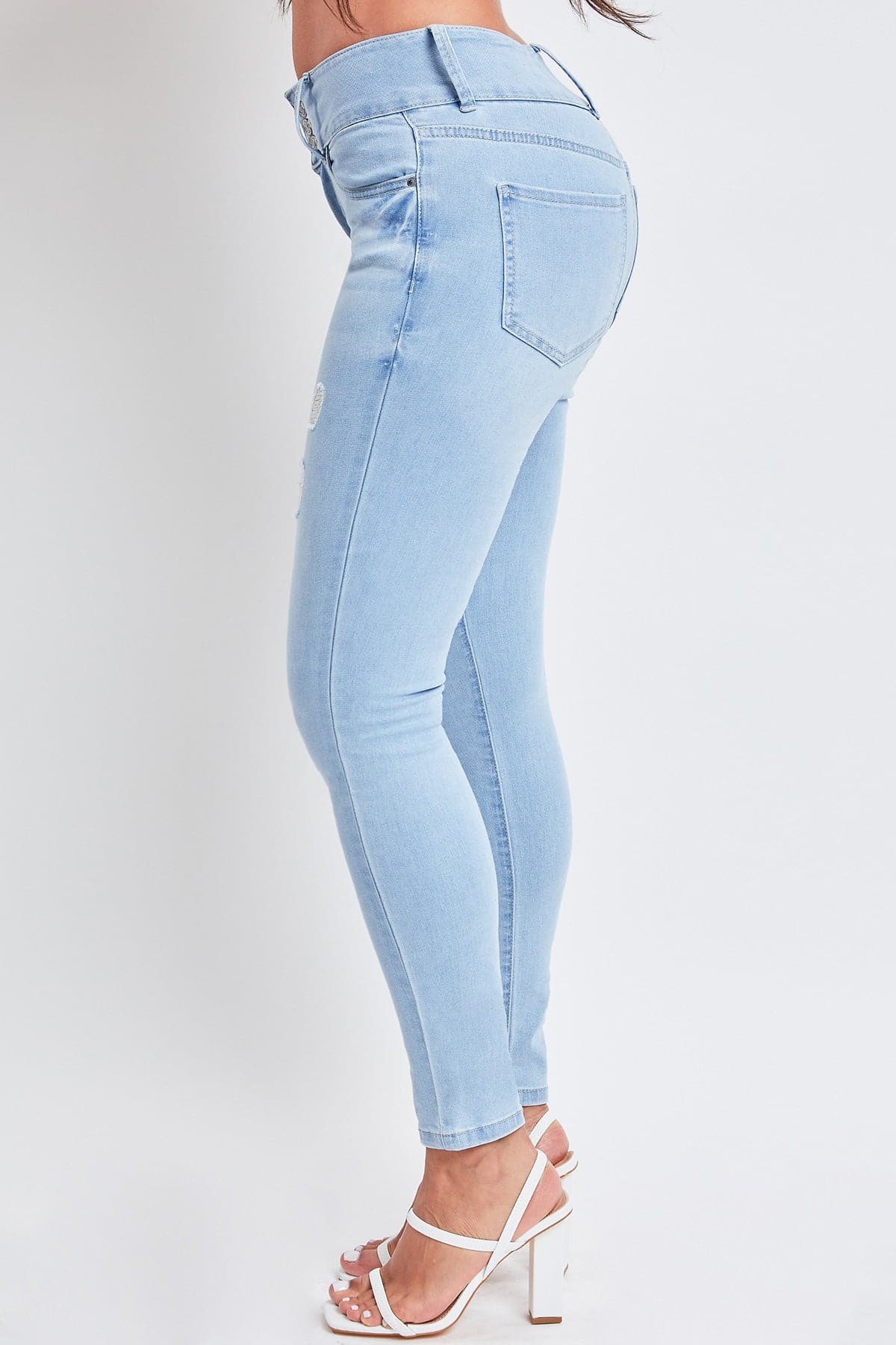 Women's Essential 3 Button Skinny Jeans