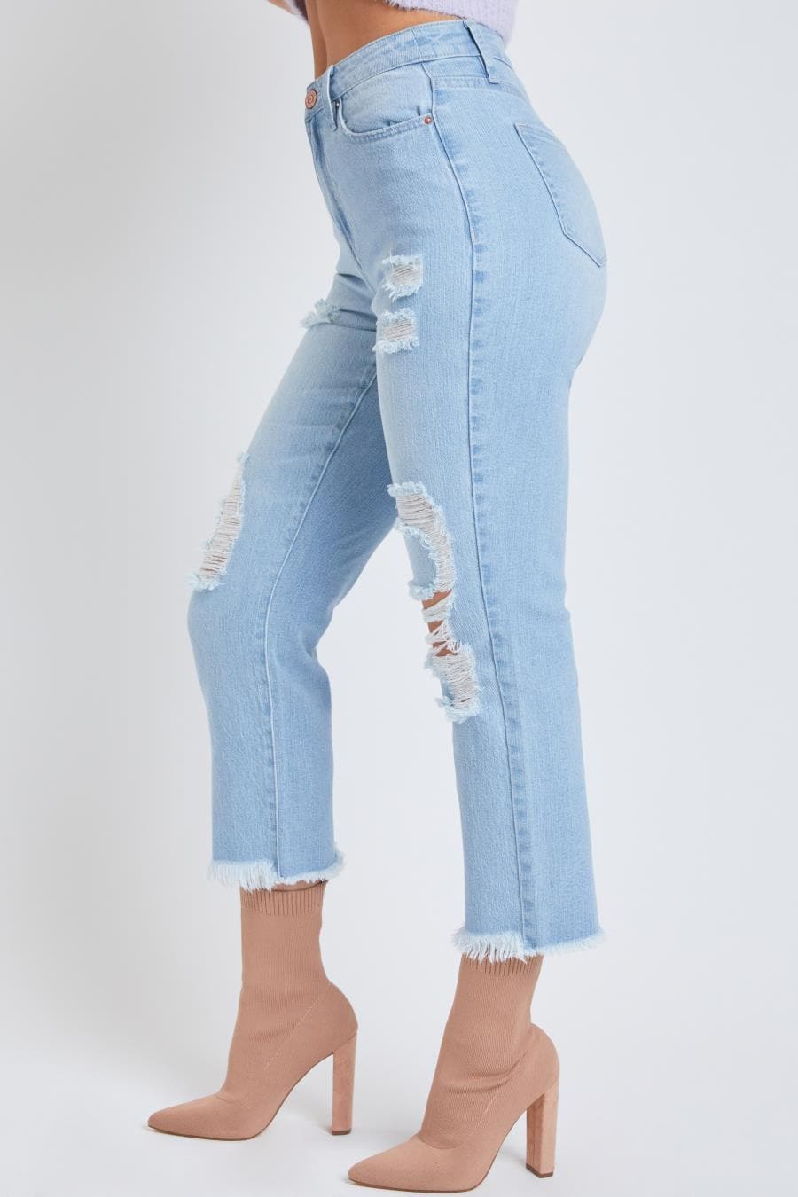 Junior Dream Straight Leg Jean With Raw Hem P86468