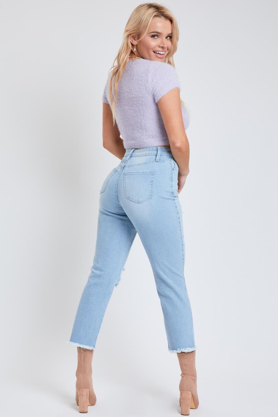 Junior Dream Straight Leg Jean With Raw Hem P86468