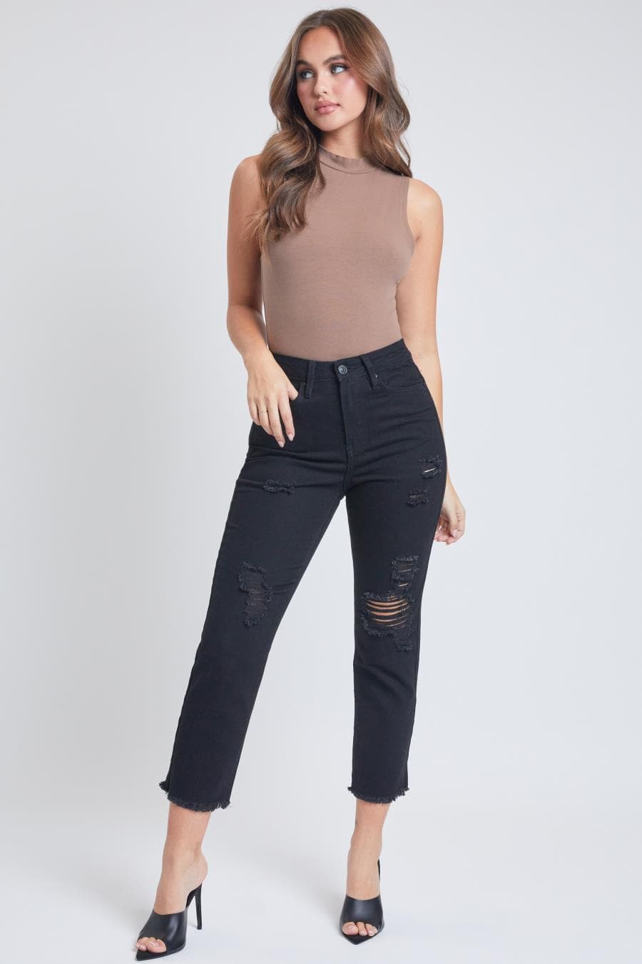 Dream Straight Leg Jean with Raw Hem from YMI