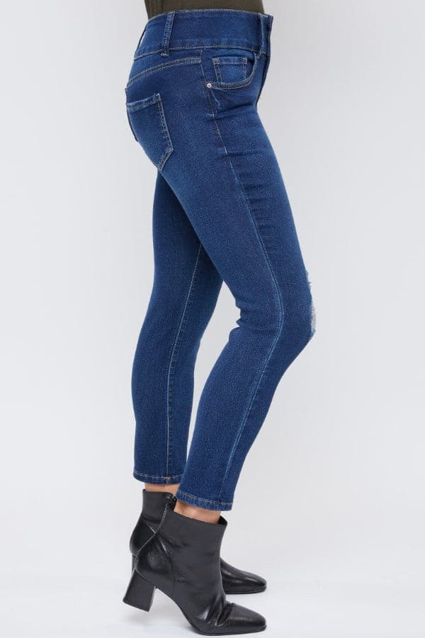 Women's Petite 3 Button High Rise Skinny Jean