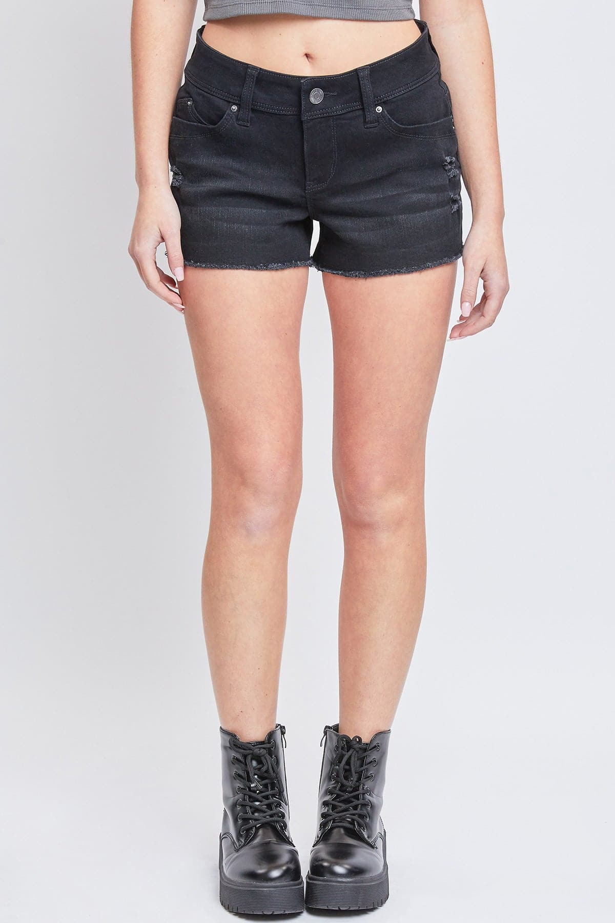 Women's WannaBettaButt Low Rise Frayed Shorts