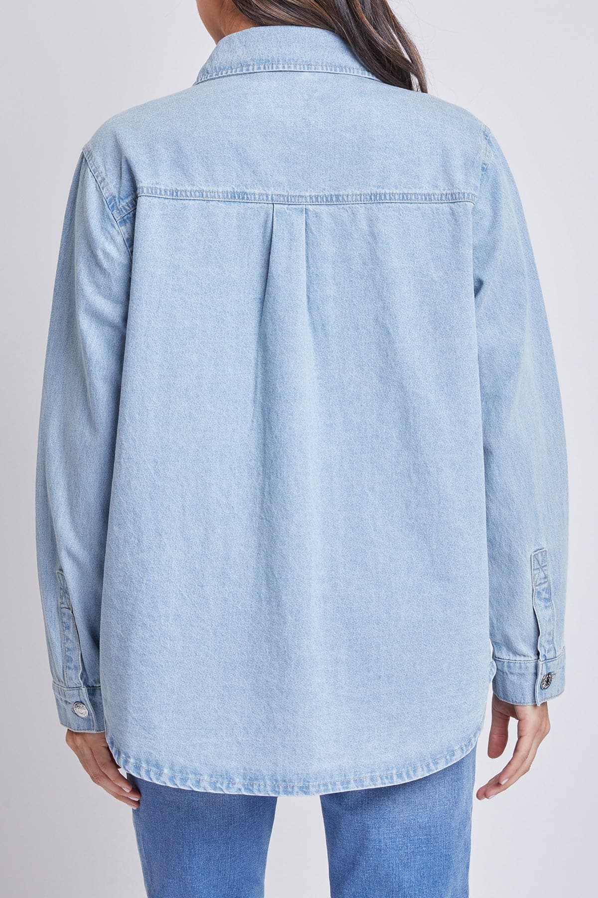 Women’s Oversized Shacket with Front Patch Pockets