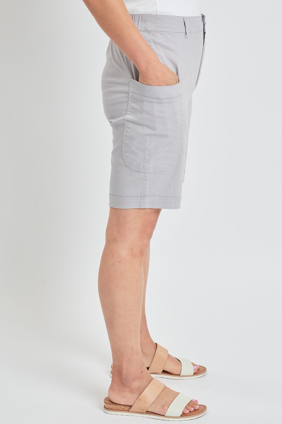 Women's Wide Leg Bermuda Shorts with Big Pockets