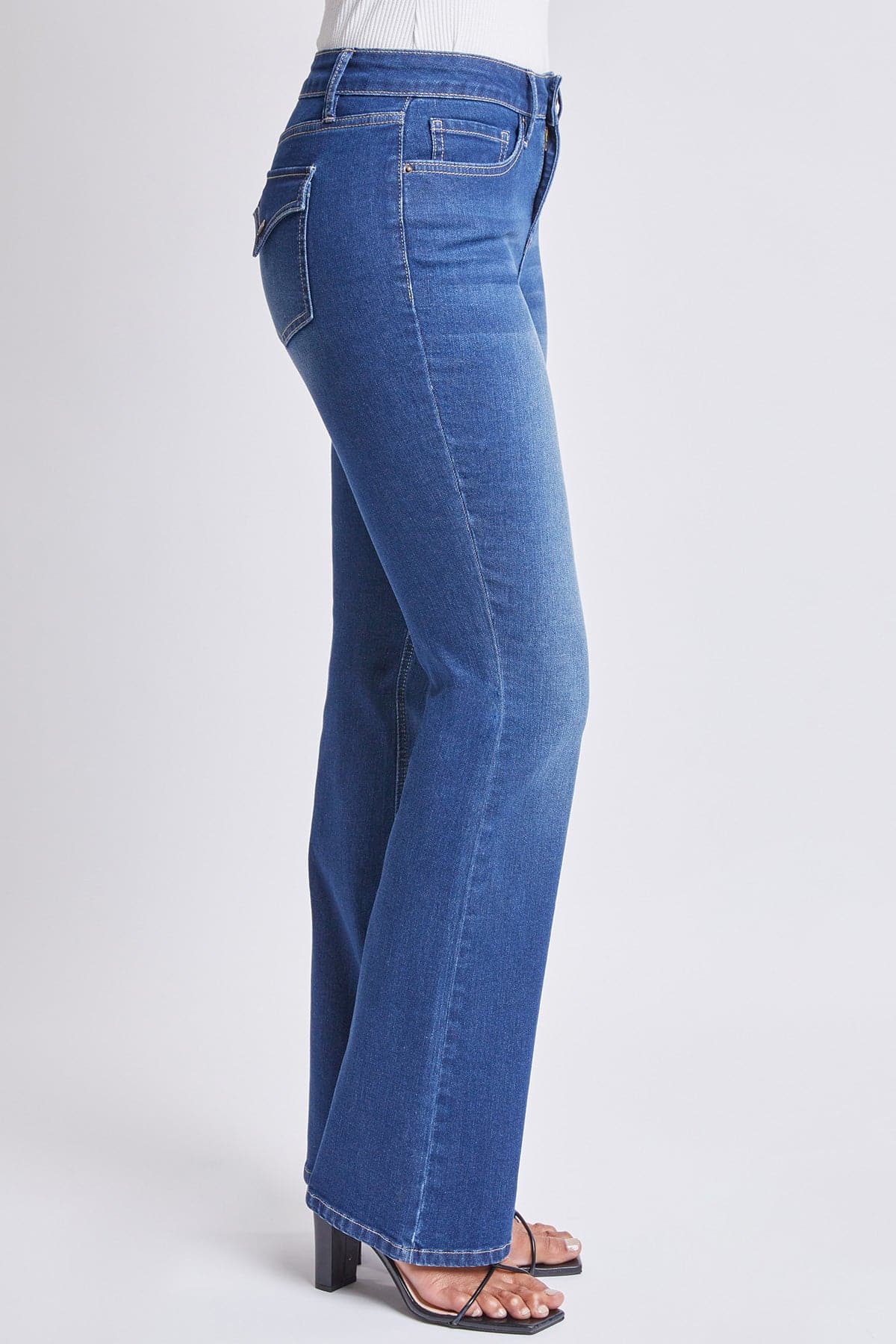 Women's Sustainable High Rise Flap Pocket Bootcut Jeans