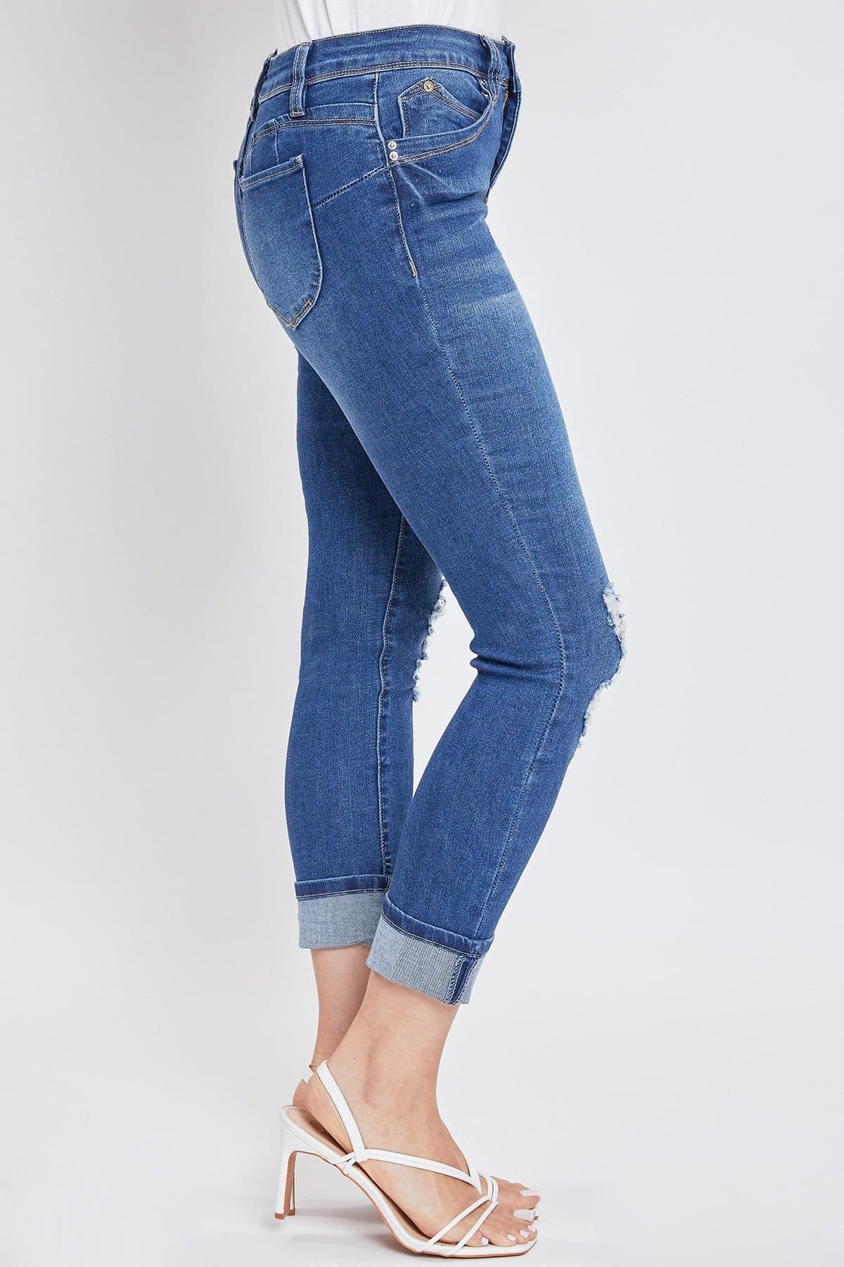 Women's Sustainable WannaBettaButt Mega Cuff Ankle Jeans