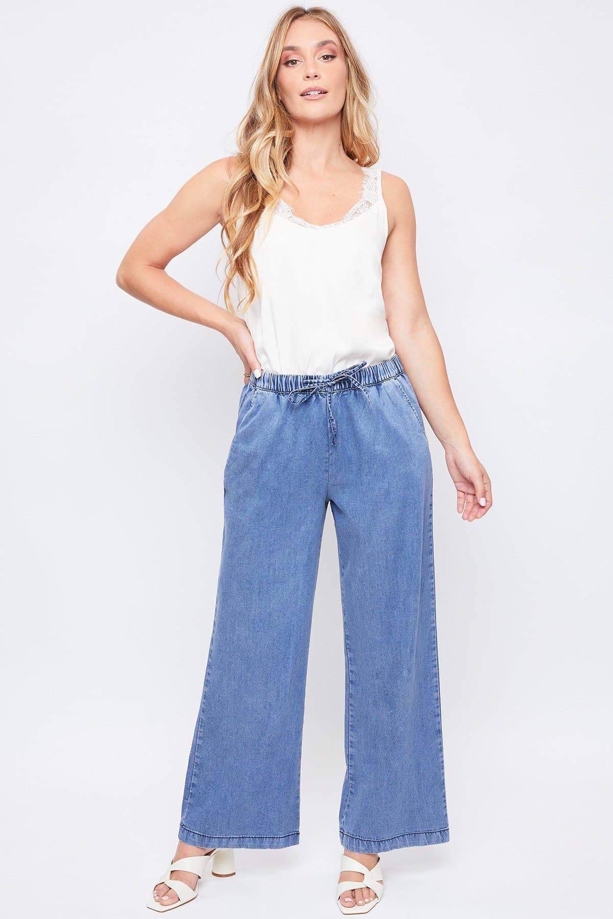 Women's Drawstring Wide Pants