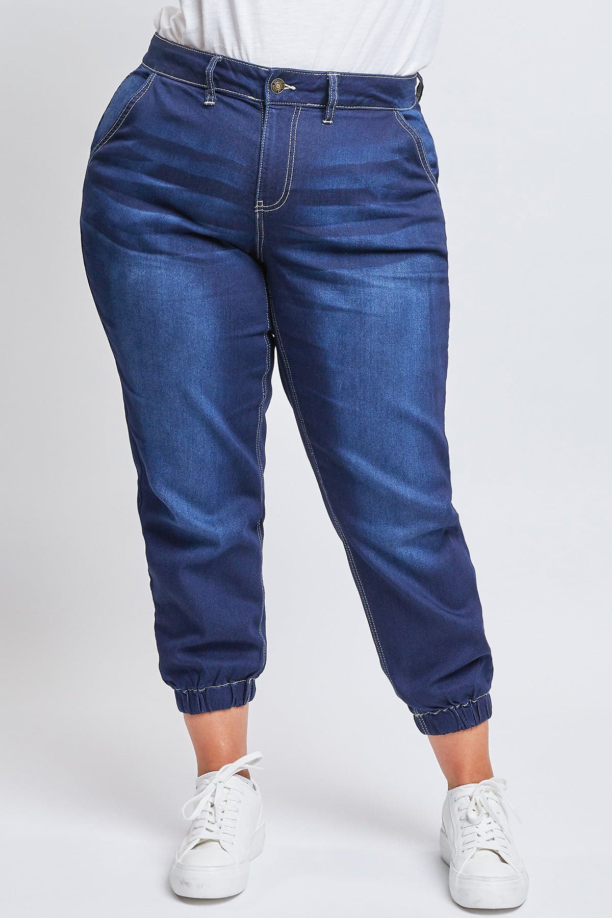 Women's Plus Size Joggers with Elastic Hem