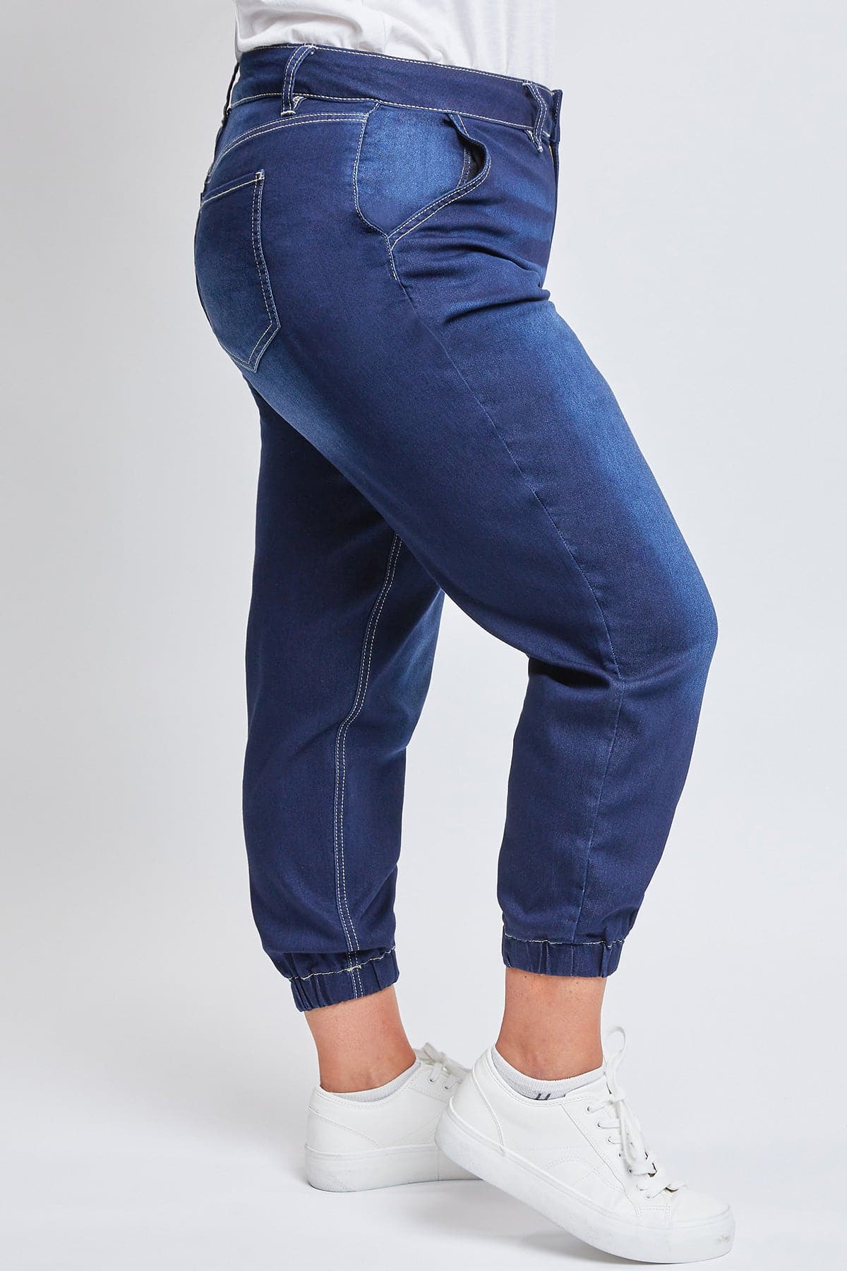 Women's Plus Size Joggers with Elastic Hem