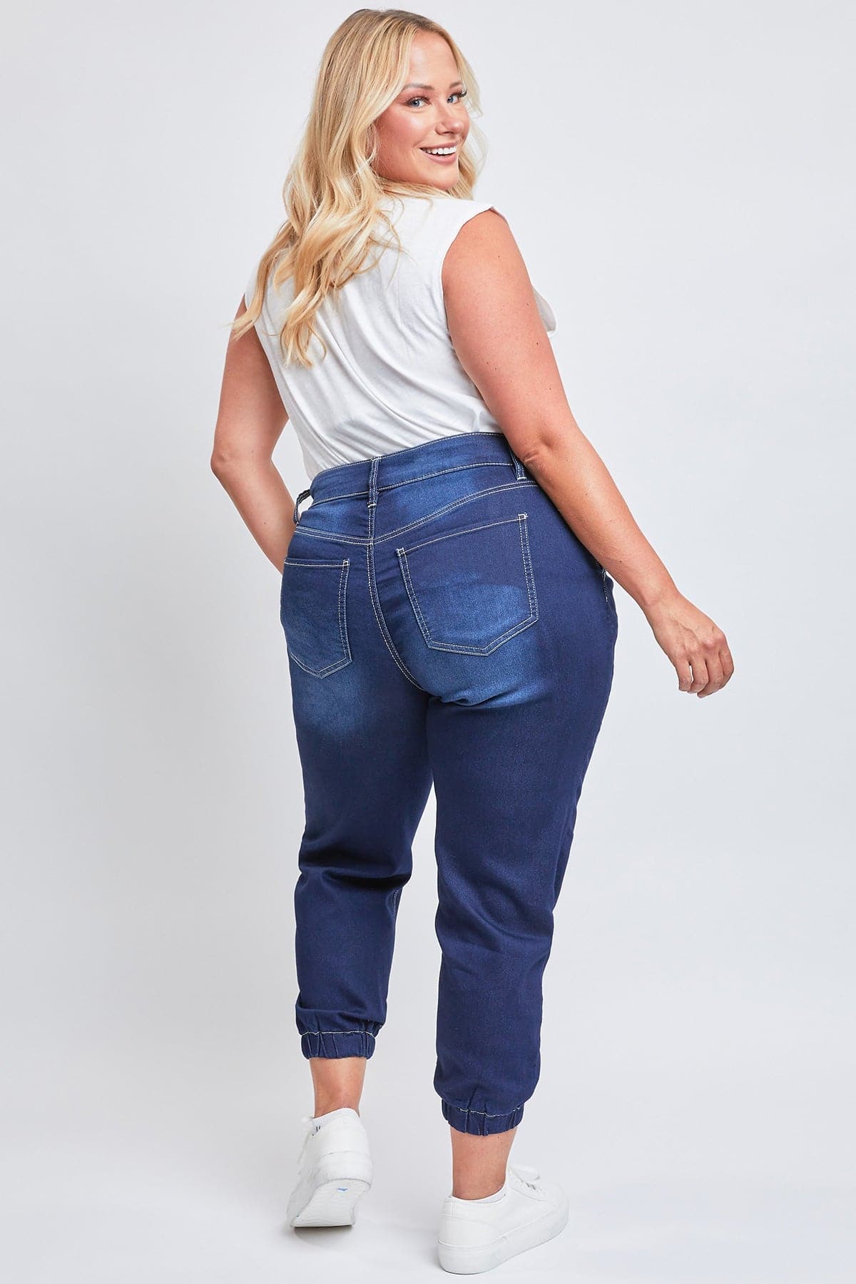 Women's Plus Size Joggers with Elastic Hem