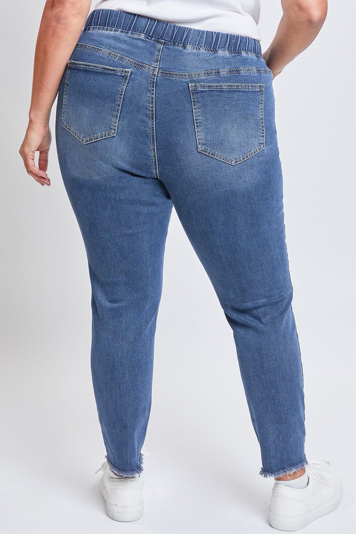 Women's Plus Size High Rise Denim Ankle Joggers