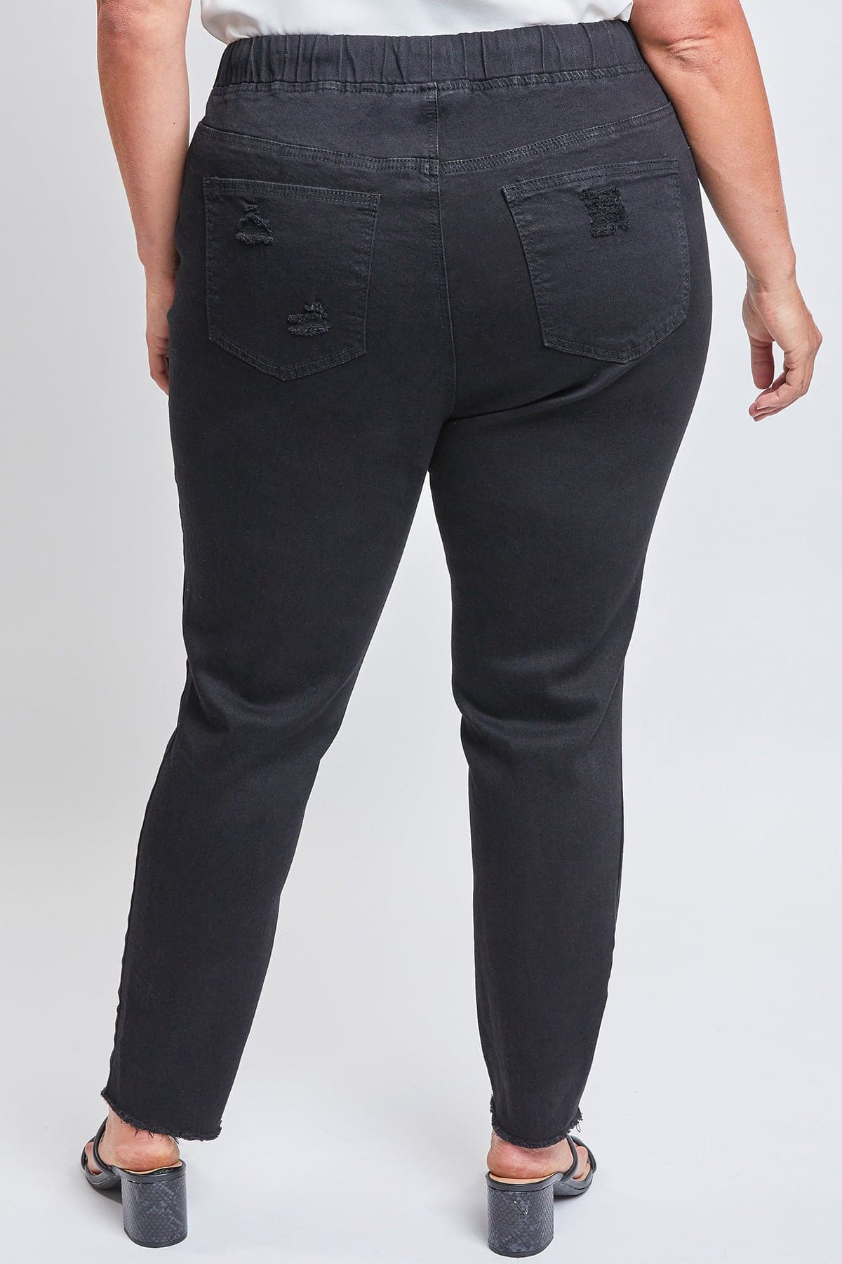 Women's Plus Size High Rise Denim Ankle Joggers