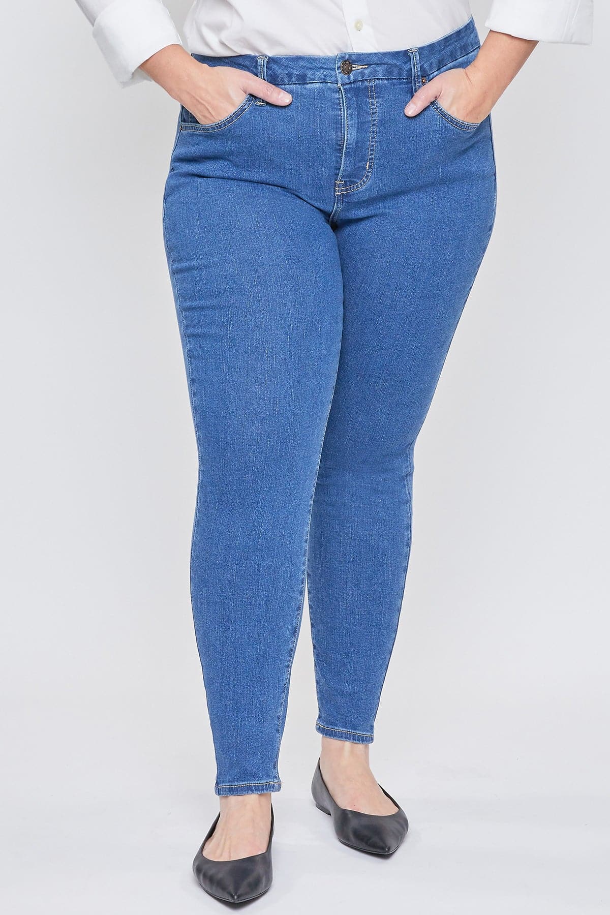 Women's Plus Size Sustainable Curvy Fit High Rise Skinny Jeans