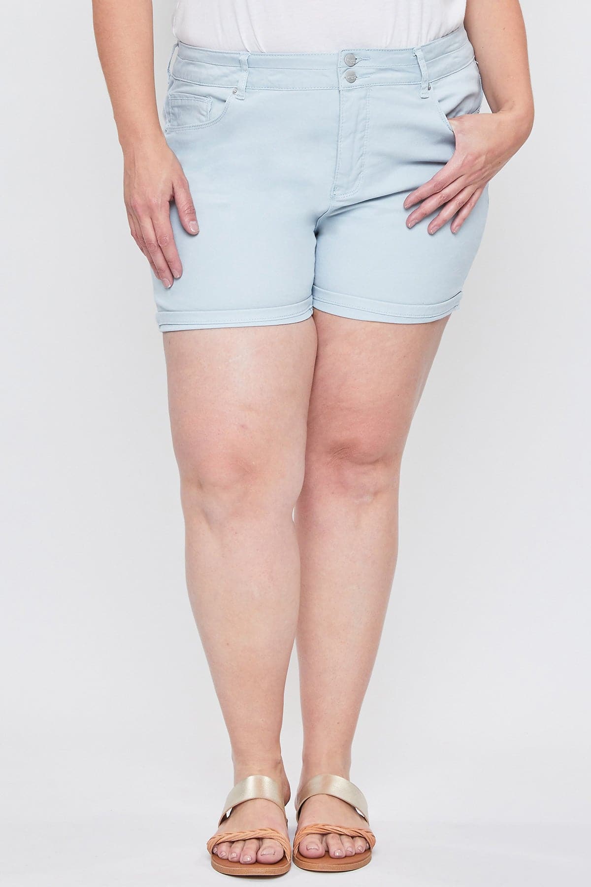 Women´s Plus Stacked Waistband Twill Shorts