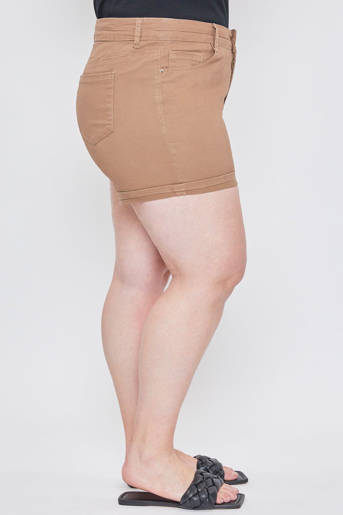 Women´s Plus Stacked Waistband Twill Shorts