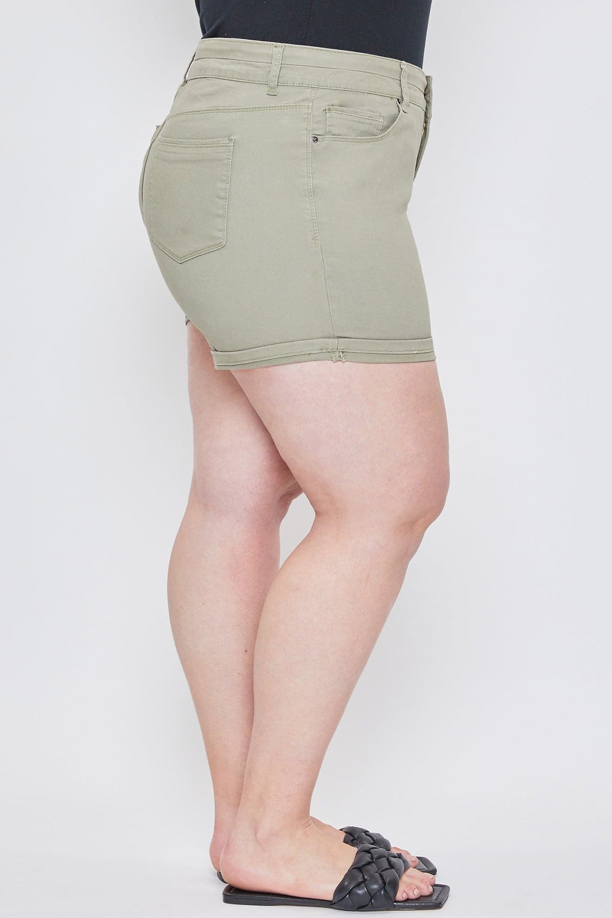 Women´s Plus Stacked Waistband Twill Shorts